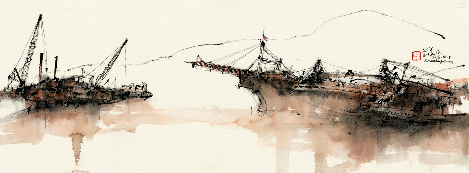 20161009 Construction vessels at Queensbay, Penang