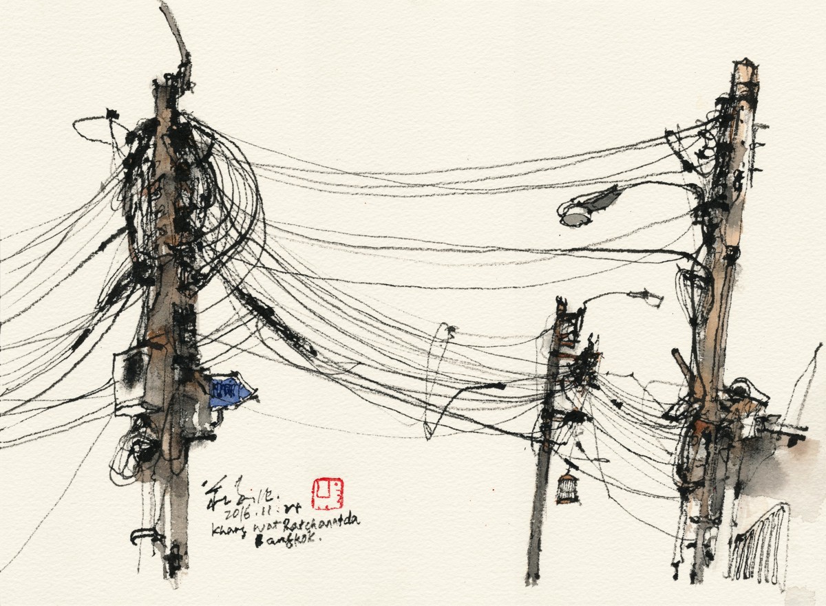 20161124 Lamp Posts, Khang Wat Ratchanatda, Bangkok