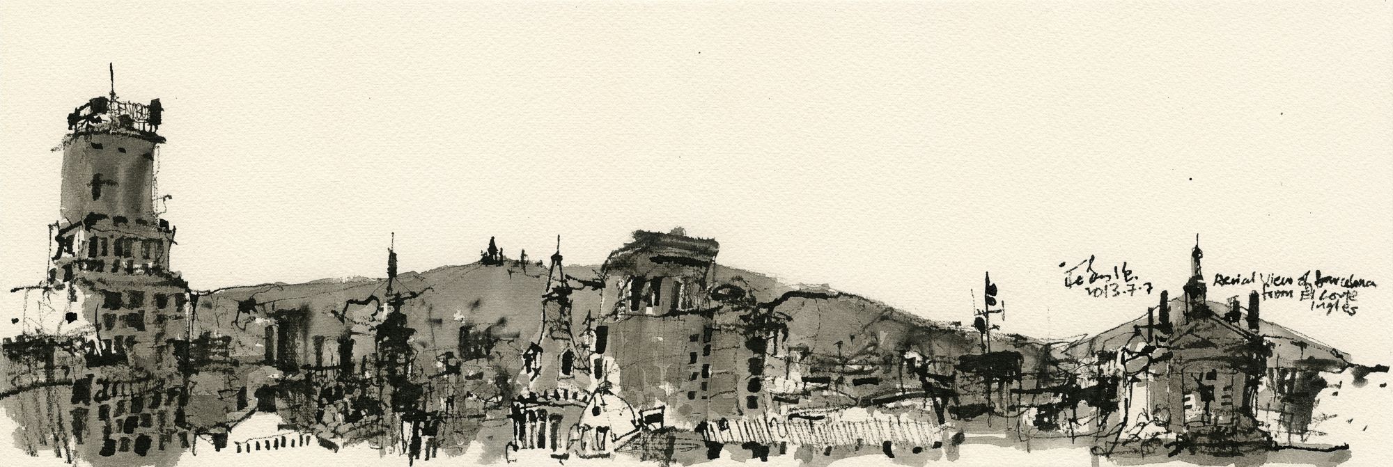 20130707 View from El Corte Inglés Plaça de Catalunya, Barcelona