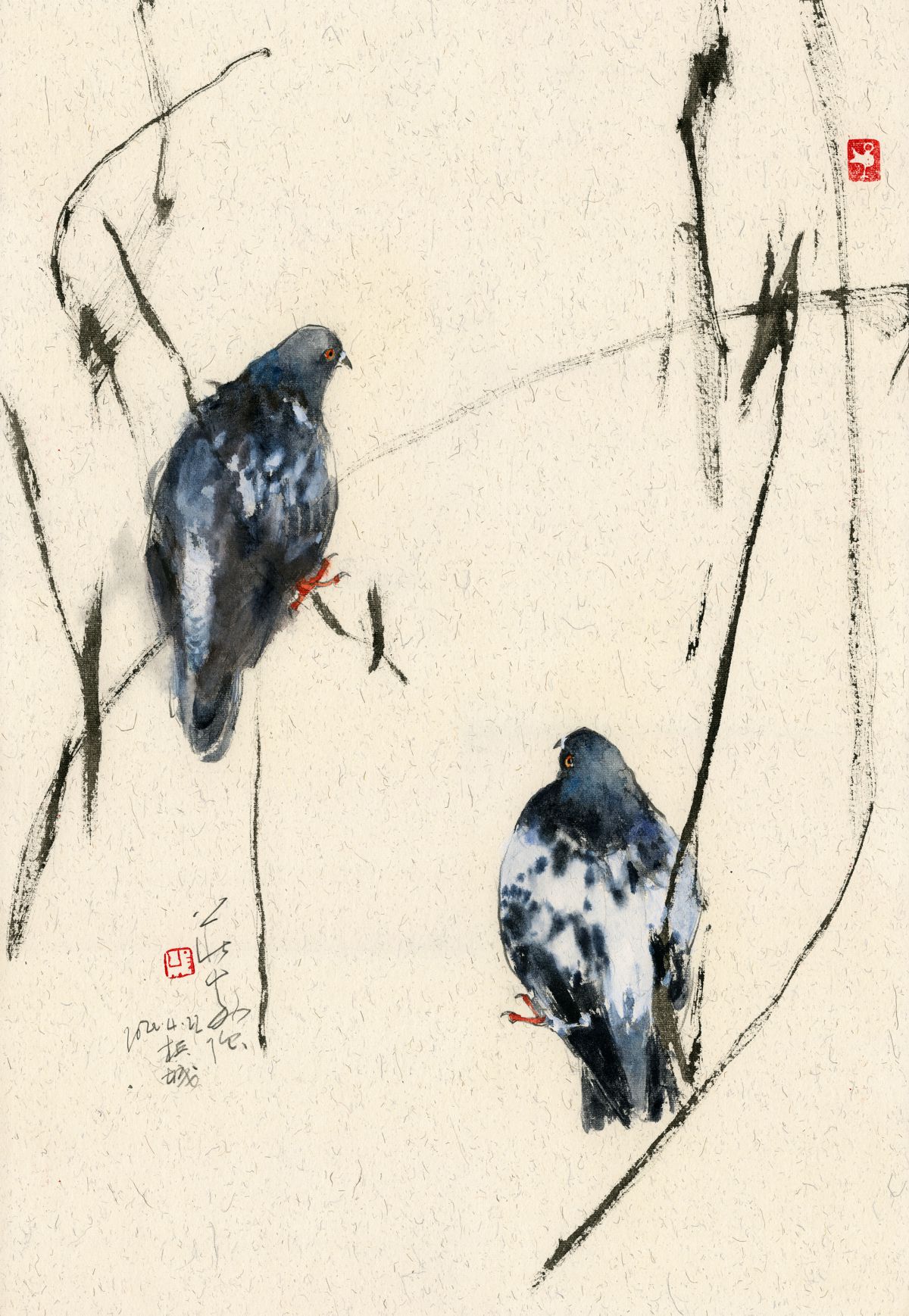 20220422 Two Pigeons