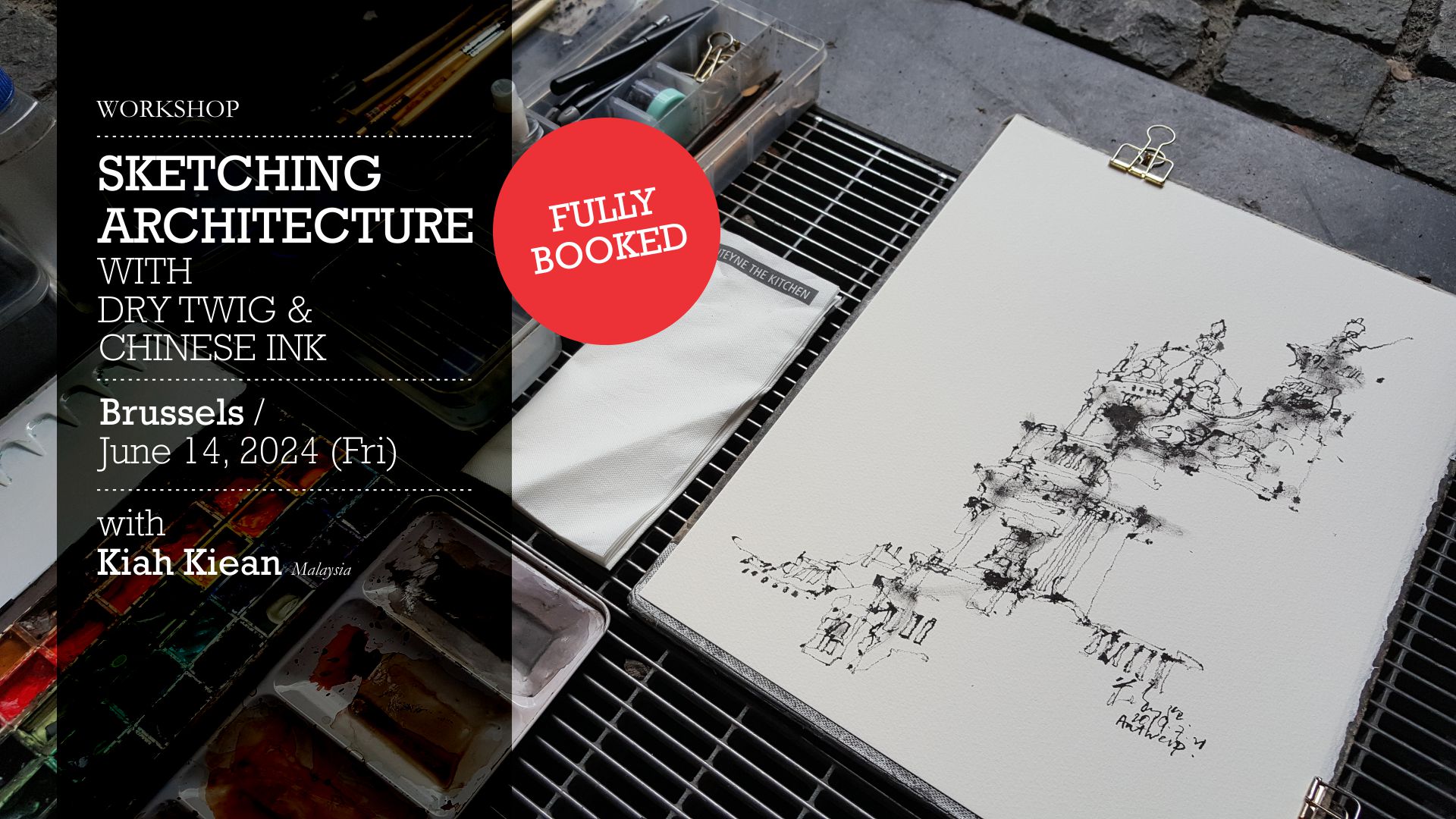 2024 Brussels Workshop 01: Sketching Architecture with Dry Twig & Chinese Ink