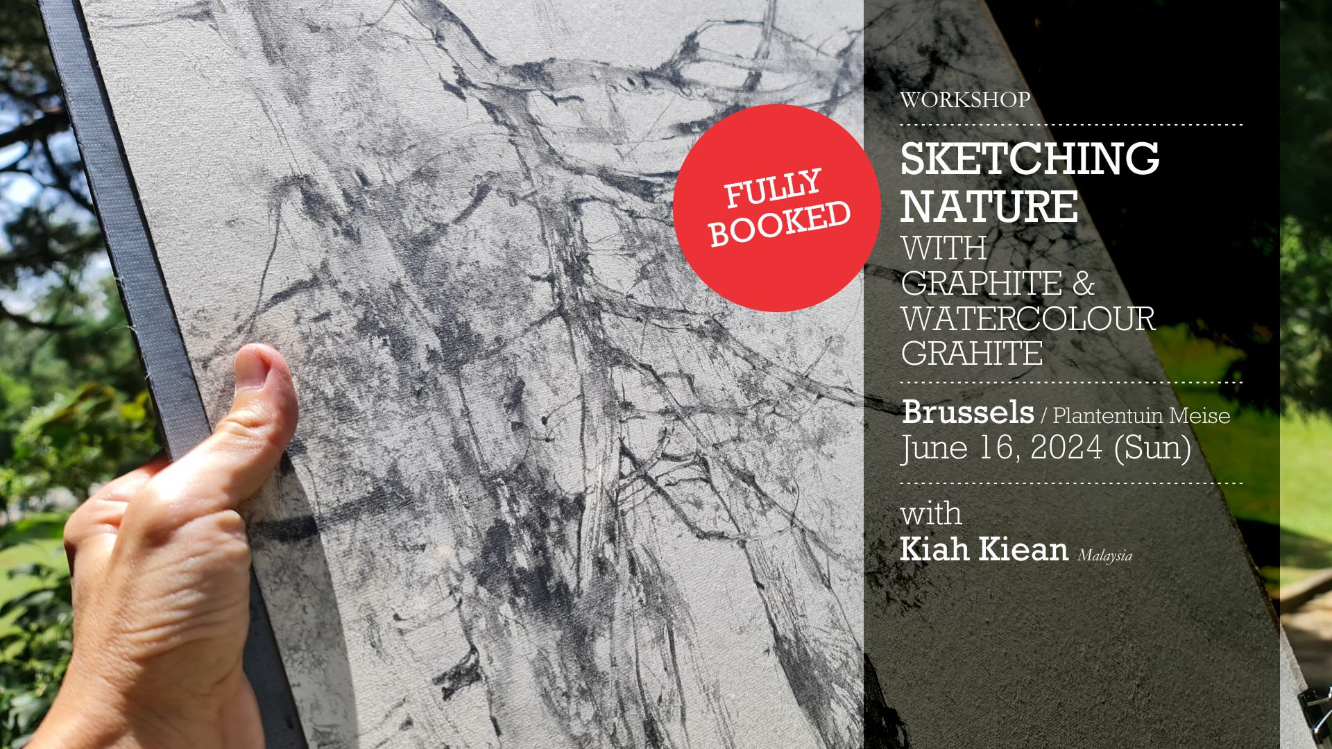 2024 Brussels Workshop 02: Sketching Nature with Graphite & Watercolour Graphite