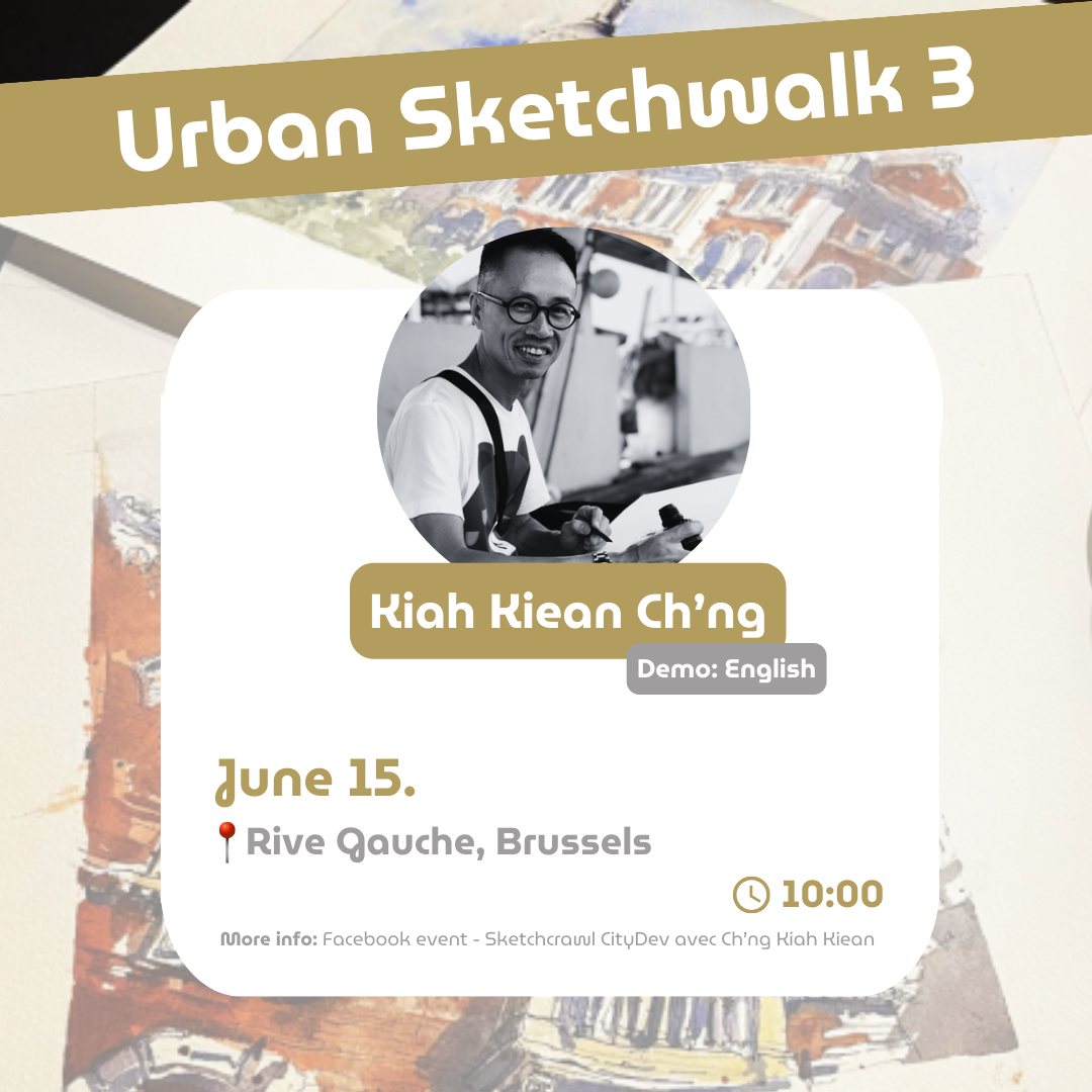 CityDev Brussels Sketchwalk with Ch’ng Kiah Kiean