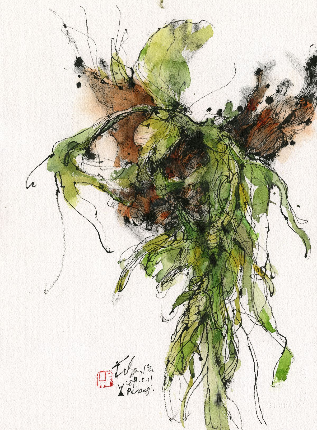 20190511 Staghorn Fern, Lunarbar Coffee, Penang
