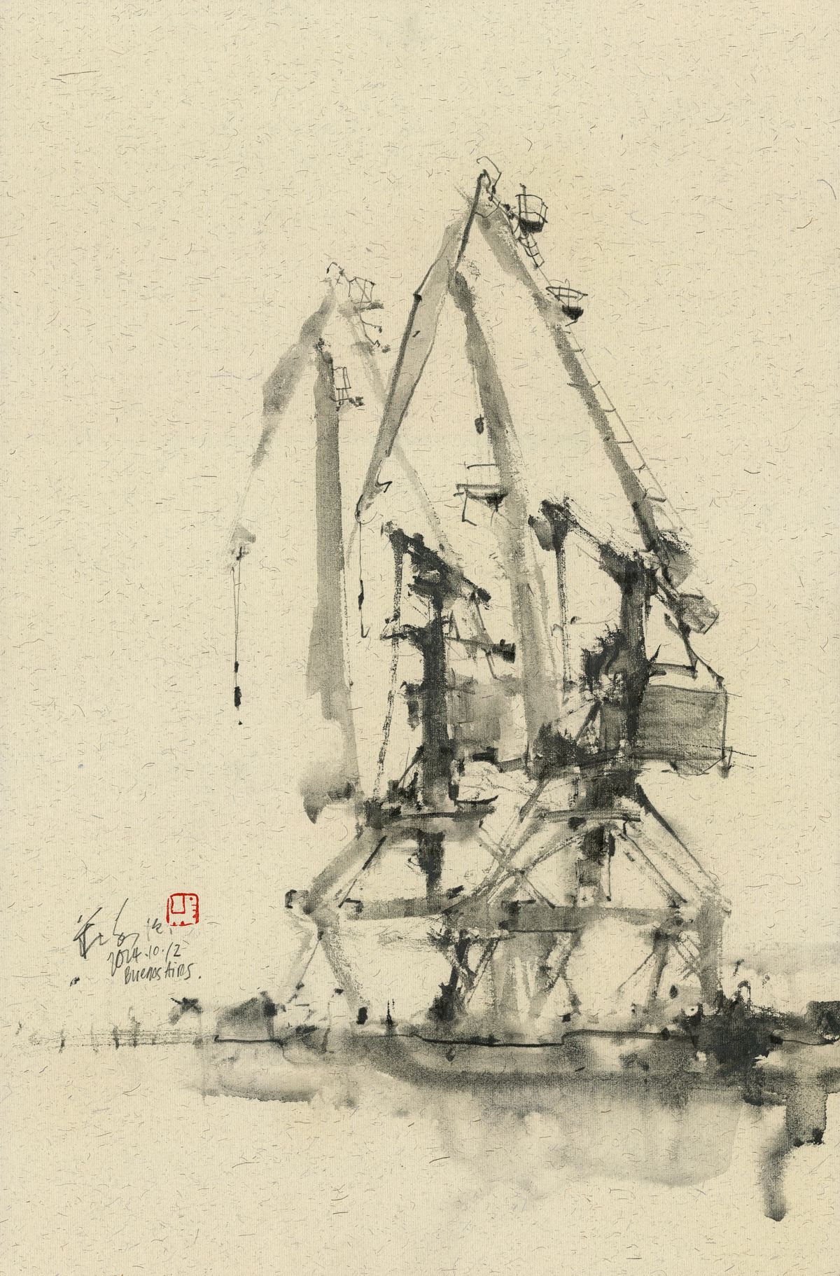 20241012 Cranes at Puerto Madero, Buenos Aires, Argentina